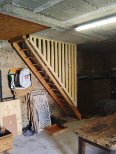 Photo de galerie - Conception, fabrication et pose d' une rambarde d'escalier pour garage