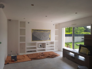 Photo de galerie - Création de meuble télé sur mesure. 