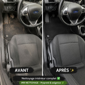 Photo de galerie - Nettoyage intérieur complet avec aspiration en profondeur, dépoussiérage, nettoyage des plastiques, tapis et finitions soignées. Résultat propre, frais et soigné. Intervention à Strasbourg et alentours. Devis gratuit.