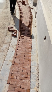 Photo de galerie - Pavage brique rouge 