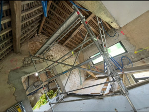 Photo de galerie - Rénovation d’une ancienne bâtisse isolation totale et pose de plaque de plâtre 