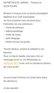 Photo de galerie - Taille de haies , débroussaillage , petit élagage 