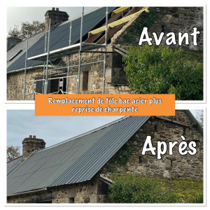 Photo de galerie - Remplacement de charpente