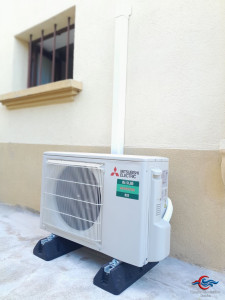 Photo de galerie - Installation unité extérieure Console 5KW