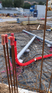 Photo de galerie - Préparation de soubassement du plancher pour grand réseau d’eau usée 