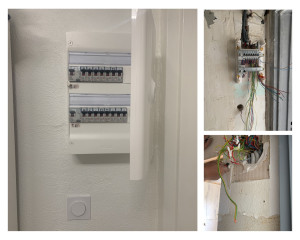 Photo de galerie - Remise à neuf d’un tableau électrique ⚡ Avant : installation ancienne et non sécurisée Après : tableau propre, sécurisé et conforme aux normes