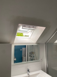 Photo de galerie - Réalisation d’un encadrement de Velux en Placo-plâtre