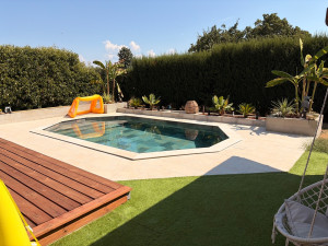 Photo de galerie - Fabrication terrasse bois, création de piscine, aménagement extérieur 