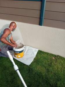 Photo de galerie - Application de crépi grésé 