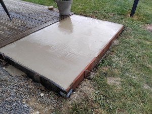 Photo de galerie - Réalisation dalle béton avant pose carrelage 
