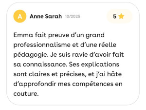 Photo de galerie - Retour d'une de mes élèves 