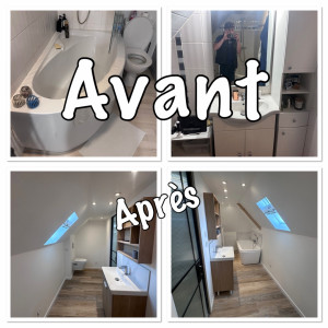 Photo de galerie - Réalisation d’une nouvelle salle de bain avec Velux