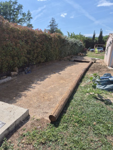 Photo de galerie - Creation d’un terrain de pétanque 