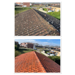 Photo de galerie - Nettoyage toiture hydrofuge 