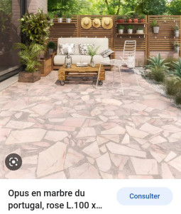 Photo de galerie - Création de marbre Portugal carrelage béton lavé parquet extérieur intérieur
