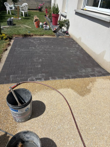 Photo de galerie - Pose de pavé lavardin pour terrasse 