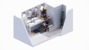 Photo de galerie - Création 3D salle de bain avant travaux 