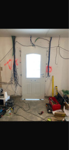 Photo de galerie - Pose en applique porte d’entrée 