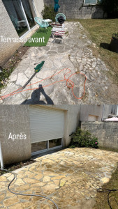 Photo de galerie - Nettoyage terrasse 