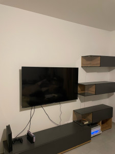 Photo de galerie - Montage meuble en kit tv + fixation support tv 