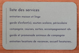 Photo de galerie - Liste des prestations 