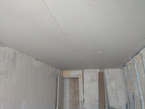 Photo de galerie - Rail et placo sur plafond a montendre