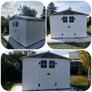 Photo de galerie - Montage cabane de jardin en pvc