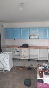 Photo de galerie - Montage cuisine à. a  z. tout installations électriques plomberie carrelage ou crédence 