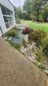 Photo de galerie - Entretien d'un massif (avant)