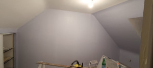 Photo de galerie - Retrait papier peint, enduit et peinture chambre