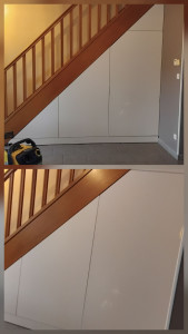 Photo de galerie - Création d'un dressing sous-escaliers 