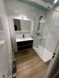 Photo de galerie - Création d’une salle d’eau complète. 