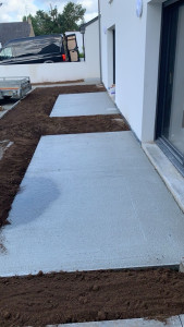 Photo de galerie - Réalisation de deux terrasses en béton