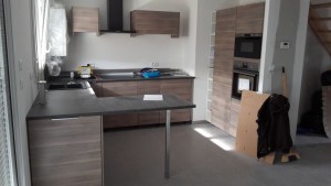 Photo de galerie - Installation d'une cuisine dans une construction de maison neuve