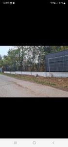 Photo de galerie - Clôture rigide avec soubassements et occultant 