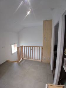 Photo de galerie - Démolition, mise en place garde corps , pose de lambris 