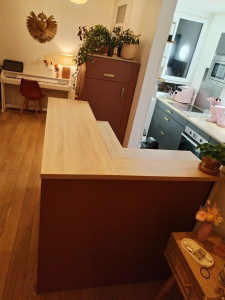 Photo de galerie - Montage du bar, du meuble 
pour le réfrigérateur sans notice !