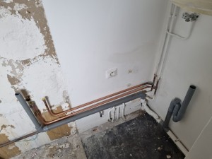 Photo de galerie - Modification cuivre et pvc pour lavabo 