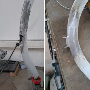 Photo de galerie - Réparation d'un pied de table aluminum (soudée)