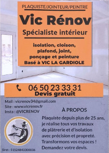 Photo de galerie - Plâtrerie - Murs - Plafonds