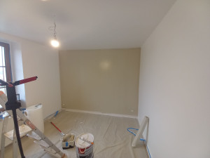 Photo de galerie - Pose de toile,enduit et peinture.