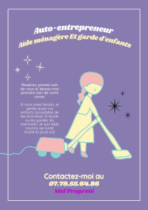 Photo de galerie - Bonjour, 

je suis auto-entrepreneur avec mon numéro de SIREN, ainsi que nounou. Je me déplace à votre domicile autour de 30km de Saint-saturnin-lès-avignon, n'hésitez pas à me contacter par message via la messagerie allovoisin ou par SMS.

Au plaisir ?