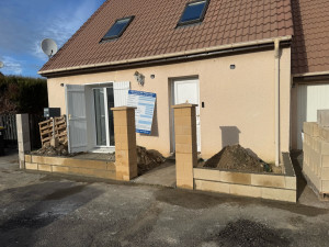 Photo de galerie - Clôture avec mur parpaing 