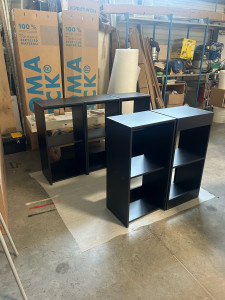 Photo de galerie - ? Projet : Aménagement de cave à vin sur mesure  ?️ Pendant la fabrication – en atelier