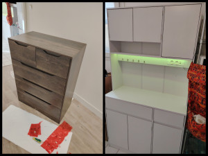 Photo de galerie - Montage meuble cuisine et commode 
