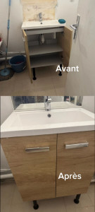 Photo de galerie - Refixer meuble avec vasque 