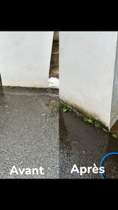 Photo de galerie - Nettoyage d’un mur ( Avant Après ) 