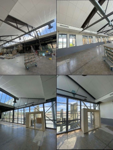 Photo de galerie - MUR RIDEAUX + CHÂSSIS ALUMINIUM.