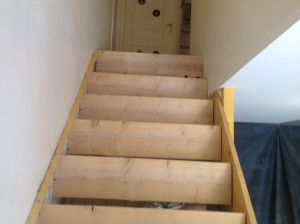 Photo de galerie - Construction d'un escalier en quart de rond en béton