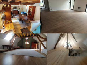 Photo de galerie - Pose de parquets massifs et stratifiés, plinthes, quarts de rond, etc...
